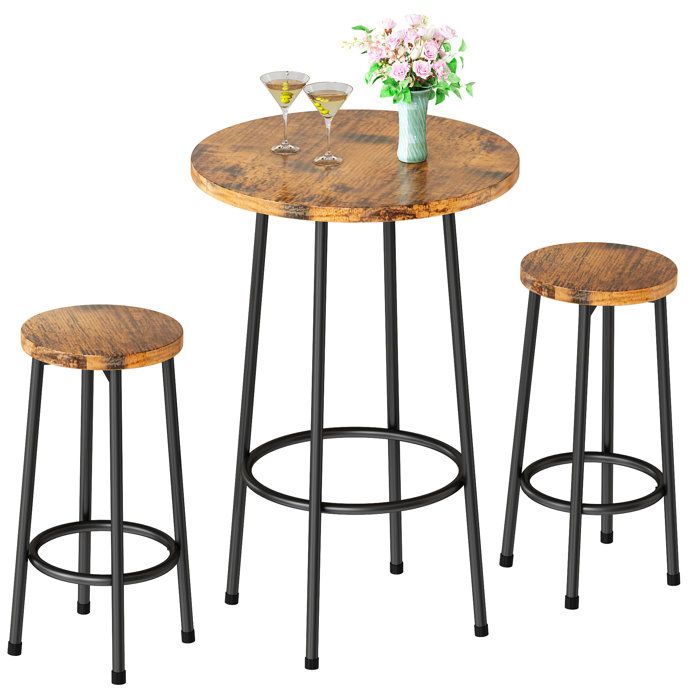 17 Stories 3Piece Dining Table Set, Modern Bar Table Set, Pub Table